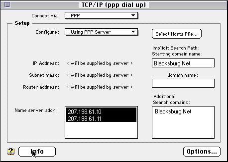 TCP/IP Control Panel